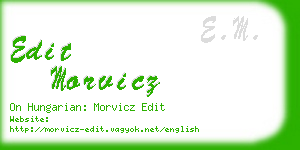 edit morvicz business card